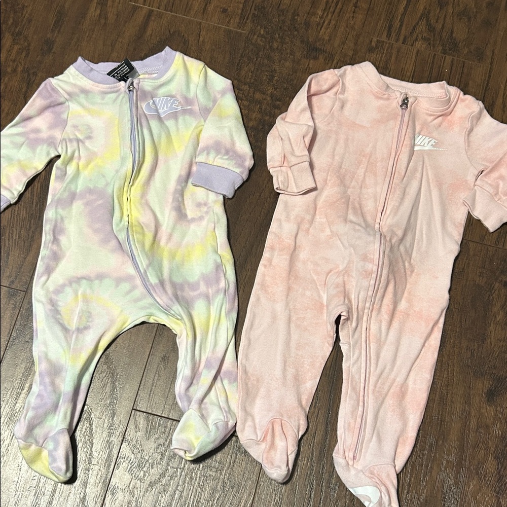 Pair of Nike Footed Sleepers 6 months Size